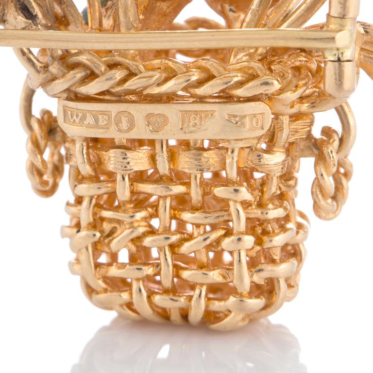 A WA Bolin basket brooch designed by Barbro Littmarck.