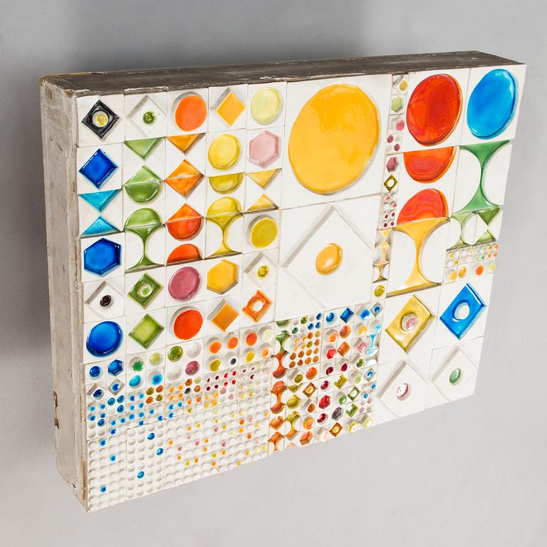RUT BRYK, a porcelain relief, 'Candy' signed Rut Bryk 1970.