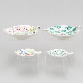 Stig Lindberg, fat, 4 st, fajans, Gustavsberg studio.