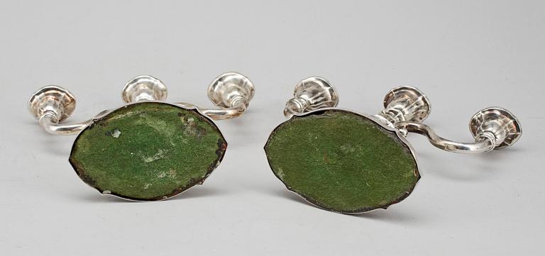 KANDELABRAR. ett par, silver, 1931.
