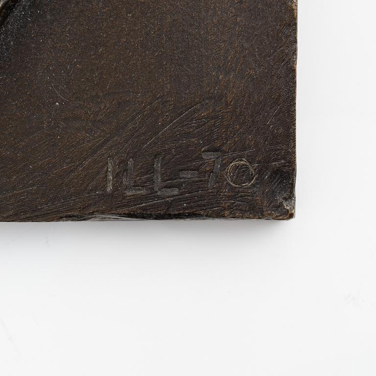 A bronze sculpture, signed ILL, dated -70.