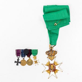 Order of the Vasa, Sweden, Commander's Cross, gold 18k.