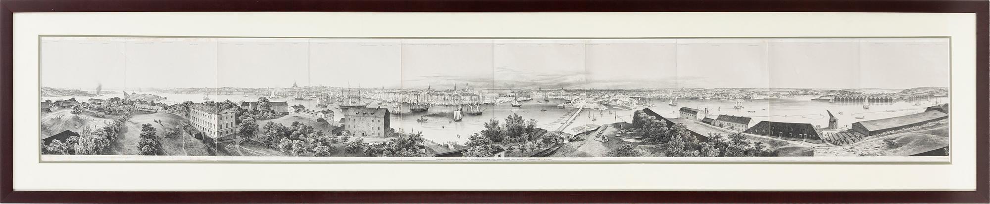 Carl-Johan Billmark, "Panorama de Stockholm pris de la Coupole de l'Eglise de Skeppsholmen".