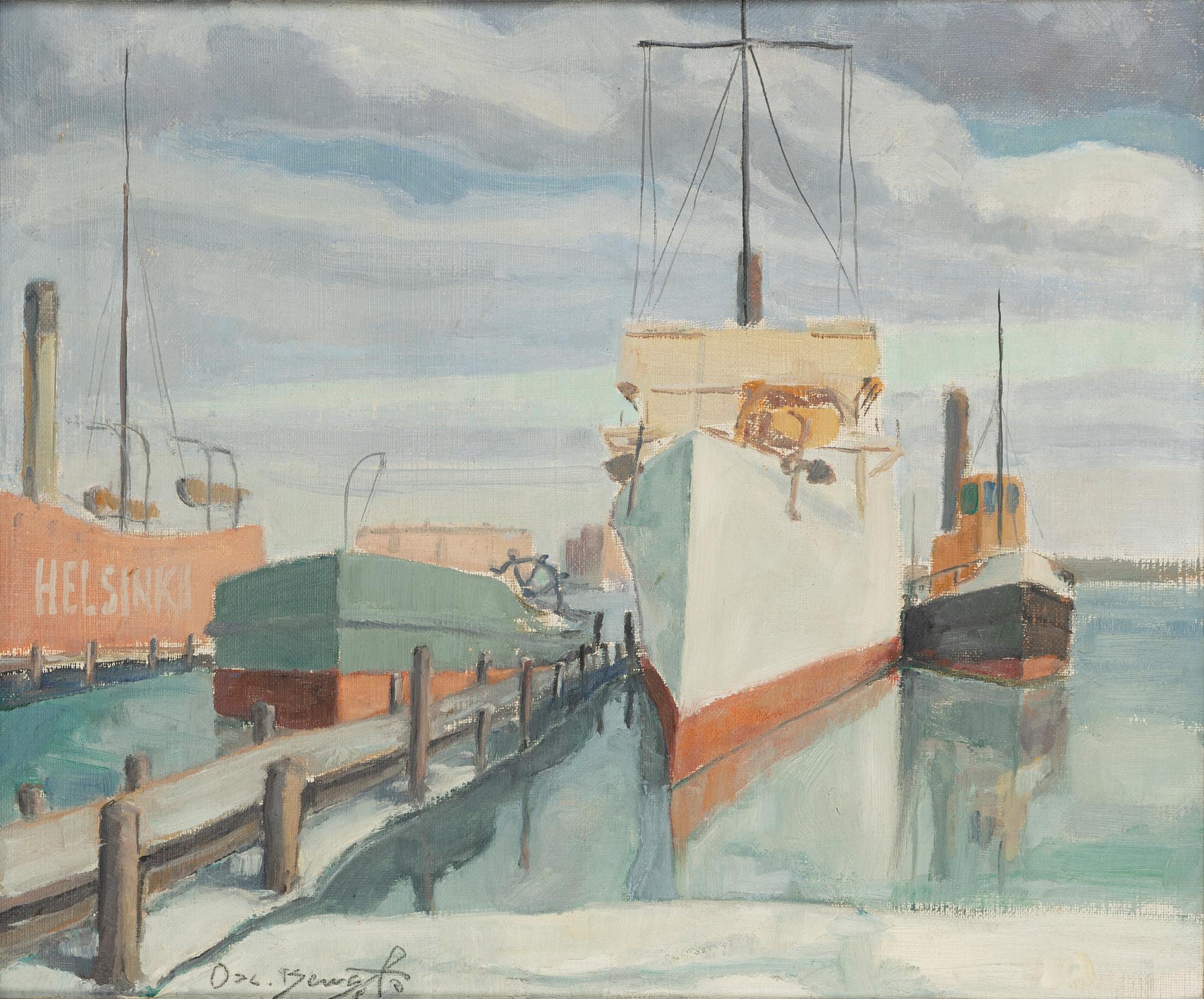 Oscar Bengts, olja på duk, signerad.