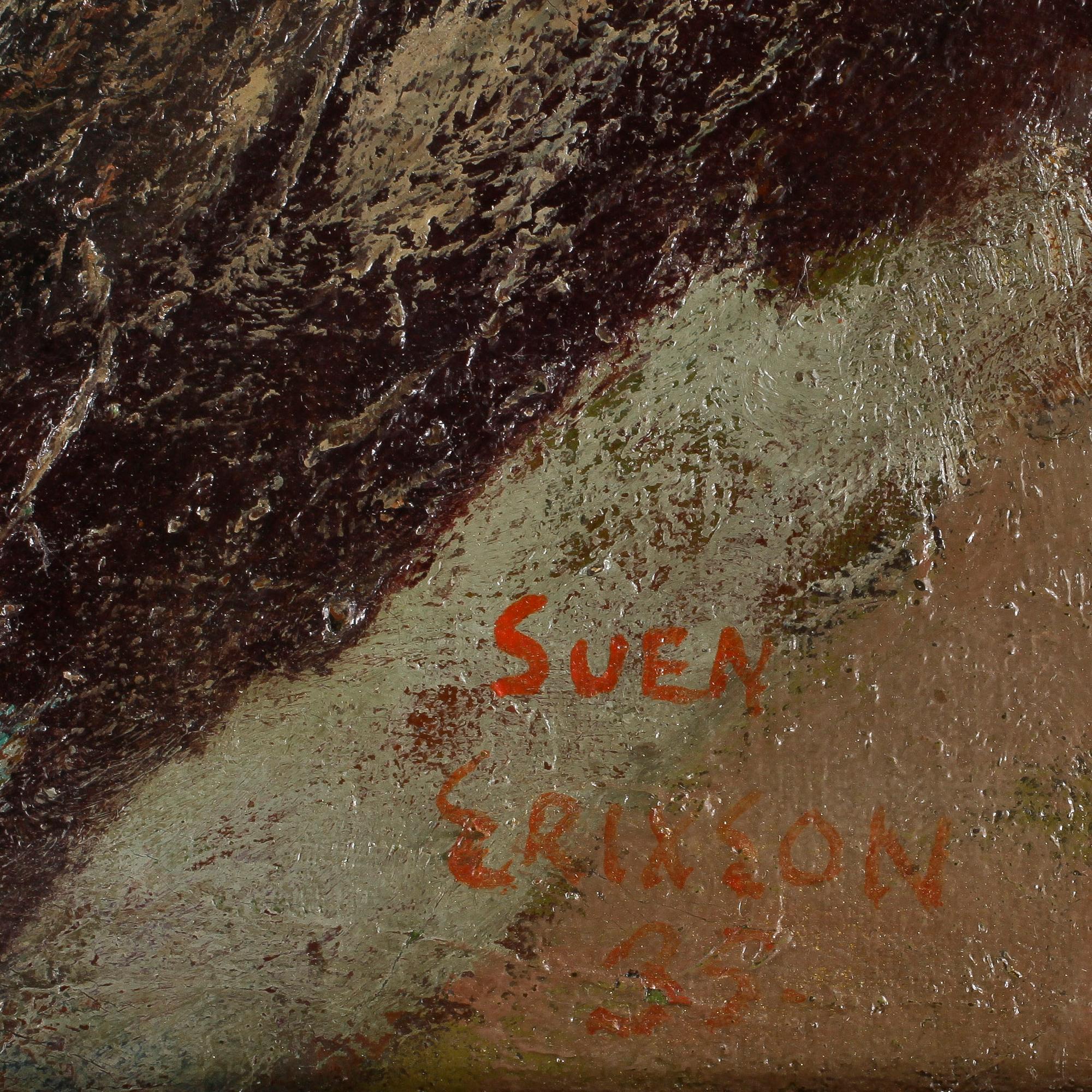SVEN X:ET ERIXSON. Olja på uppfodrad duk, sign Sven Erixson o dat -37.