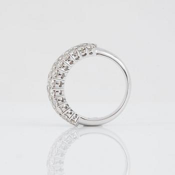 A pavé-set diamond ring, 2.34 cts according to engraving.