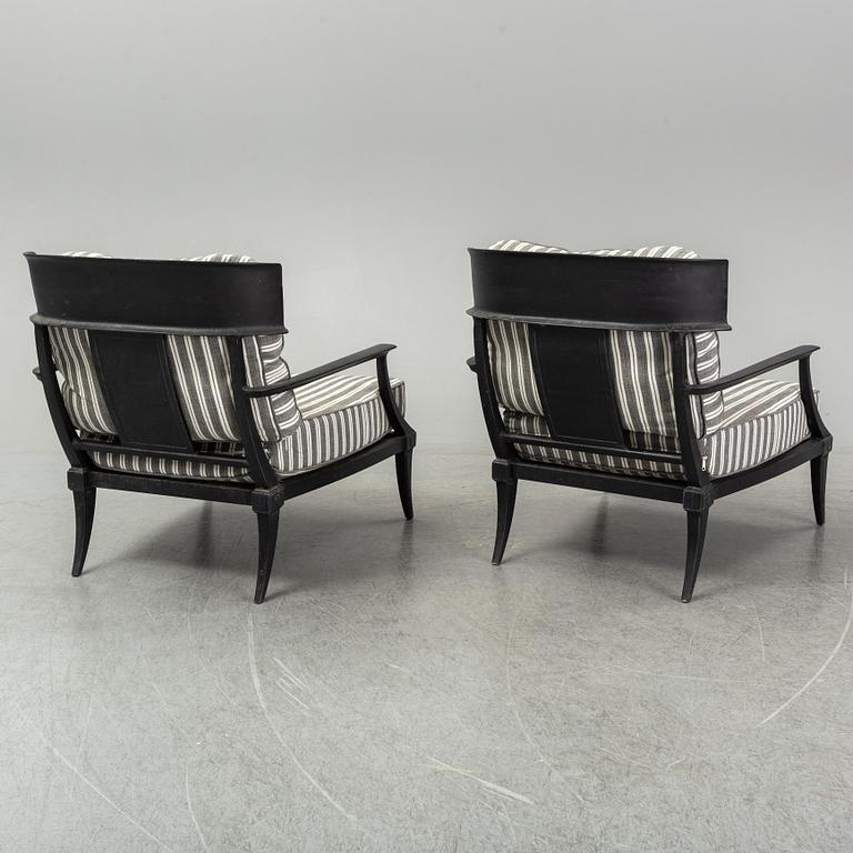 A pair of Restoration Hardware easy chairs, 21st Century.