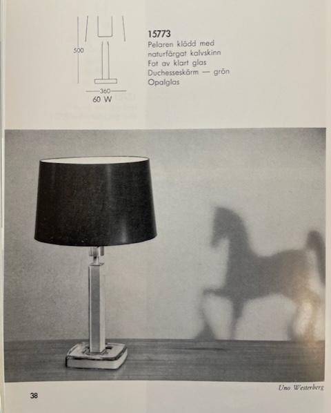 Uno Westerberg, a pair of table lamps, model "15773", Arvid Böhlmarks Lampfabrik.