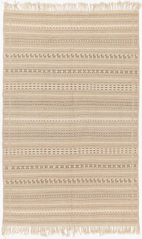 Matta, slätvävd, signerad AJ, ca 306 x 193 cm.