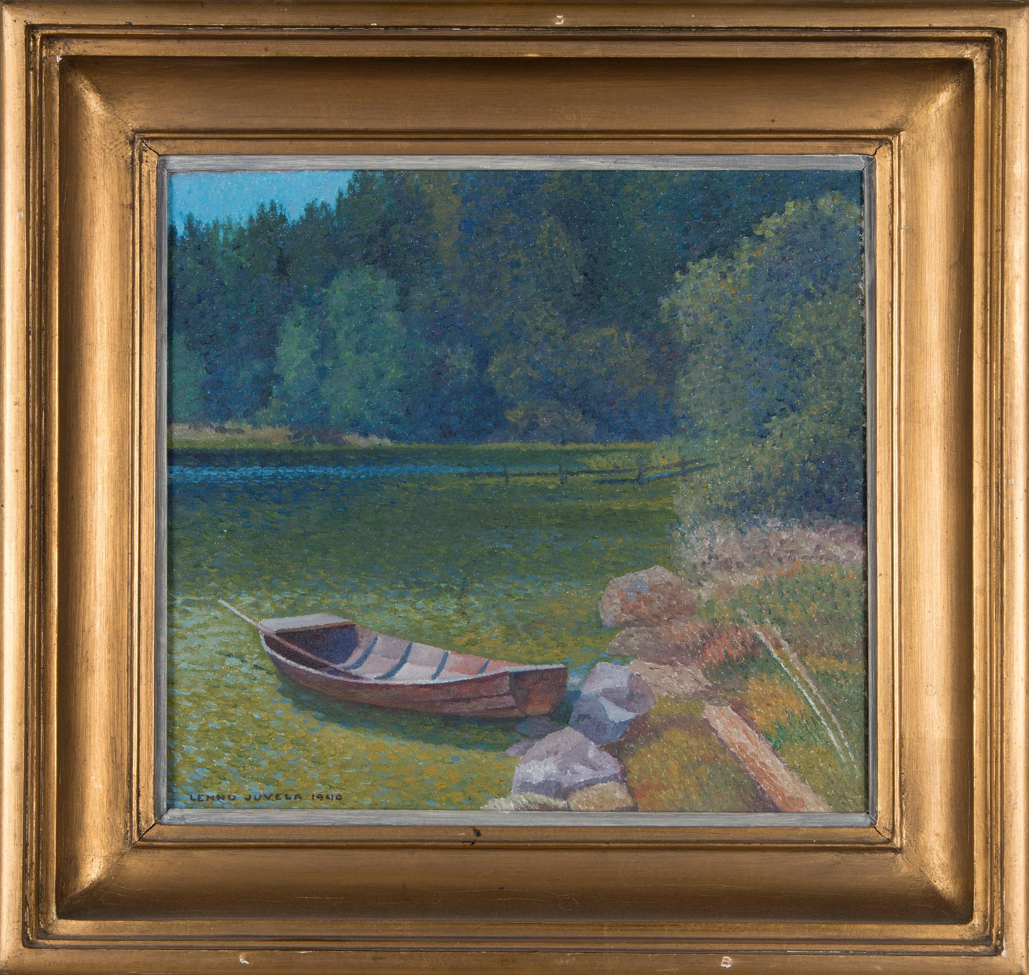 Lennu Juvela, Båt vid stranden.