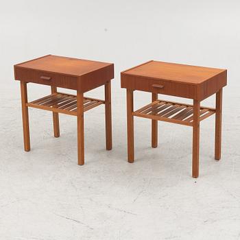 A pair of bedside tables, 1950's/60's.