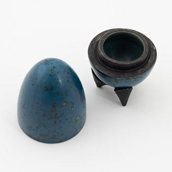 Hans Hedberg, a faience sculpture of an egg, Biot, France.