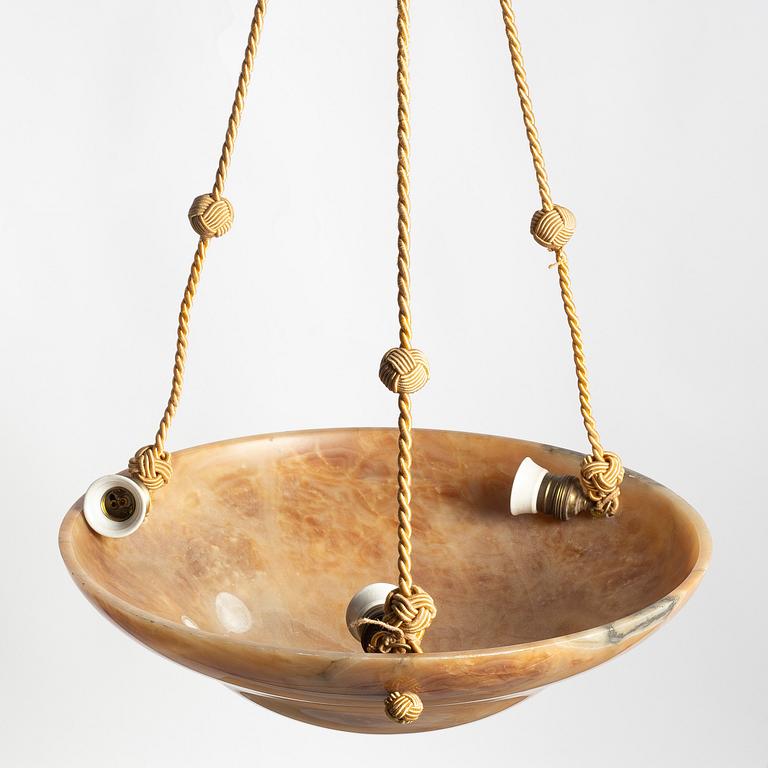 An alabster ceiling lamp, 1920s.