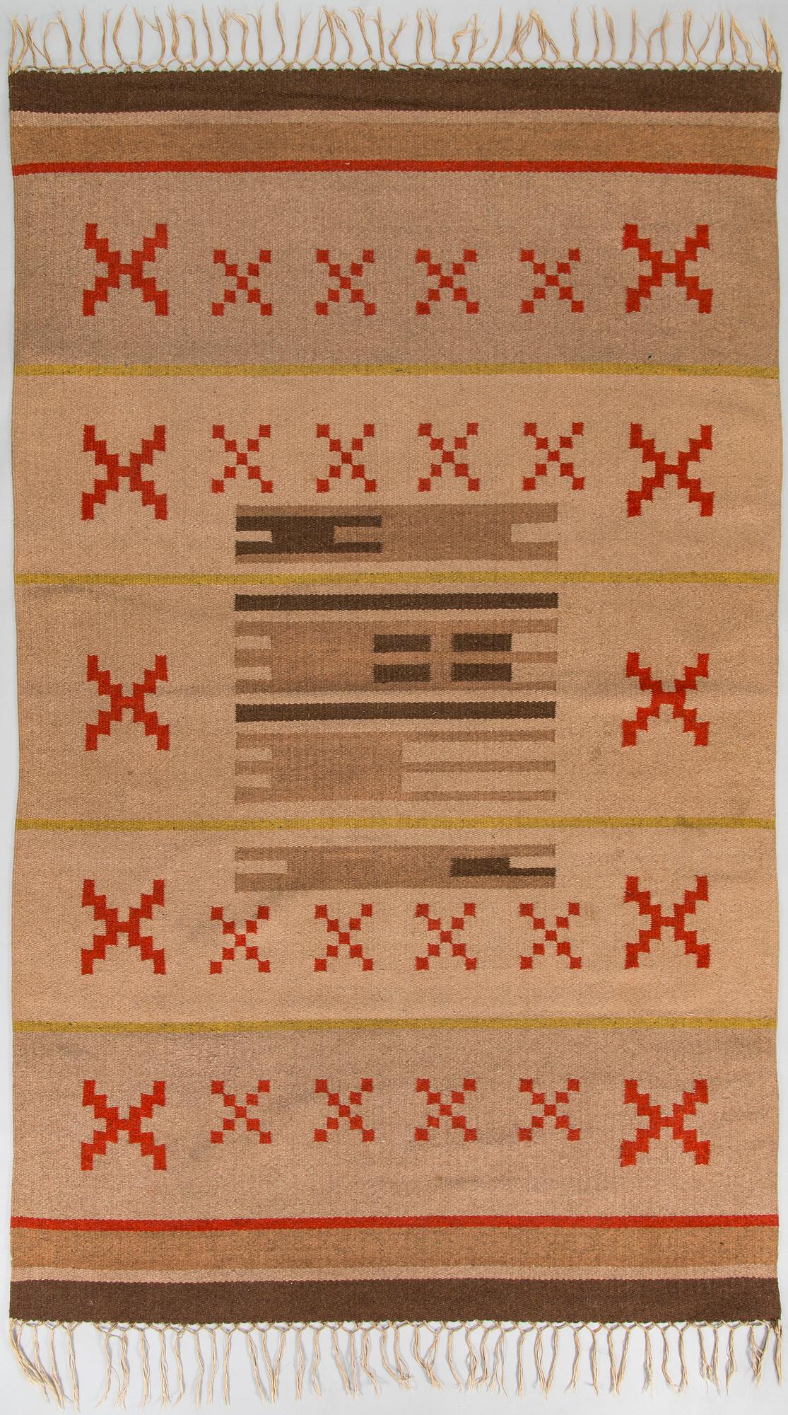 Hårgarnsmatta, 1930-tal. Ca 250 x 160 cm.