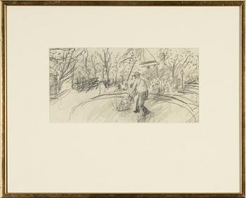 Bror Hjorth, pencil drawing.