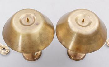 BORDSLAMPOR, 1 par, 1900-talets mitt.