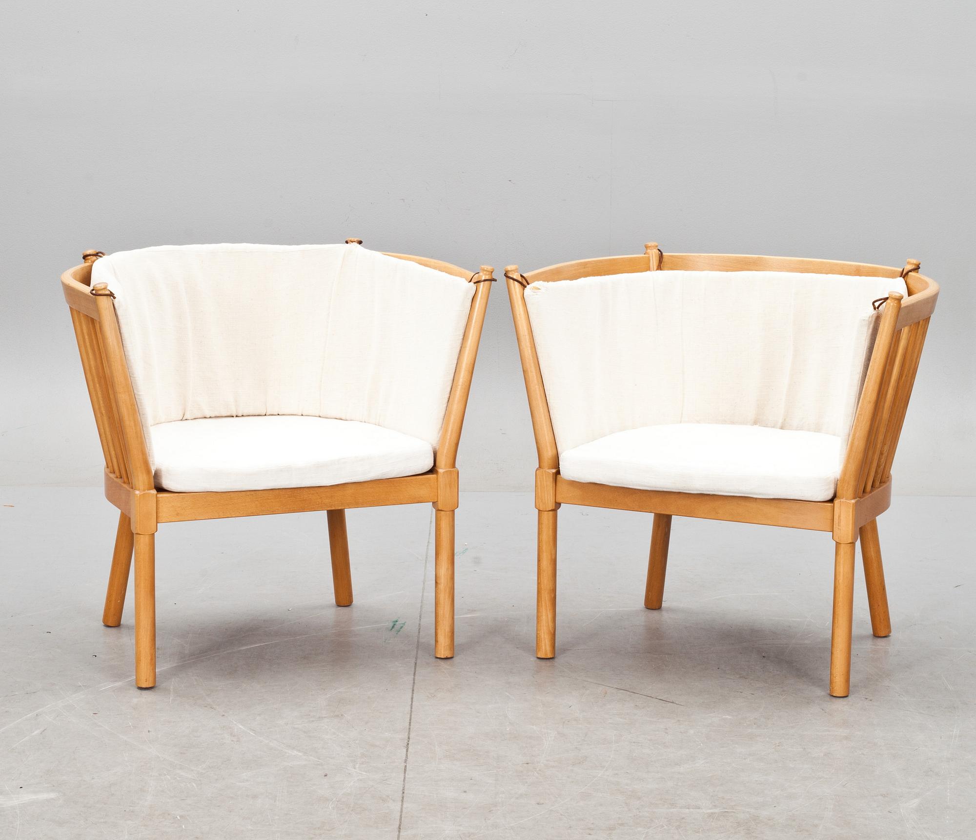 FÅTÖLJER, ett par, "Tremme", Börge Mogensen, Fritz Hansen.