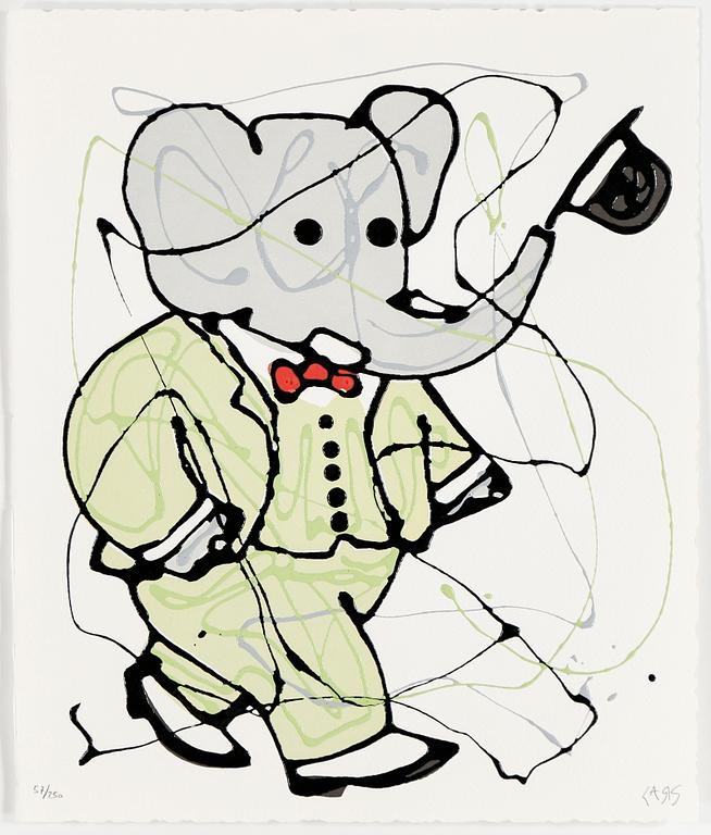 LARS TUNEBO, "Childhood", mapp med 6 st handkolorerade serigrafier, signerade och numrerad 57/250.