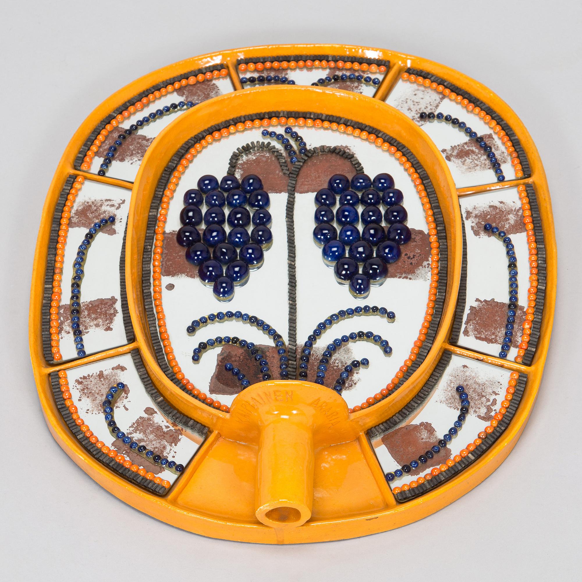 Birger Kaipiainen, ljuslampett, stengods, signerad Kaipiainen Arabia.