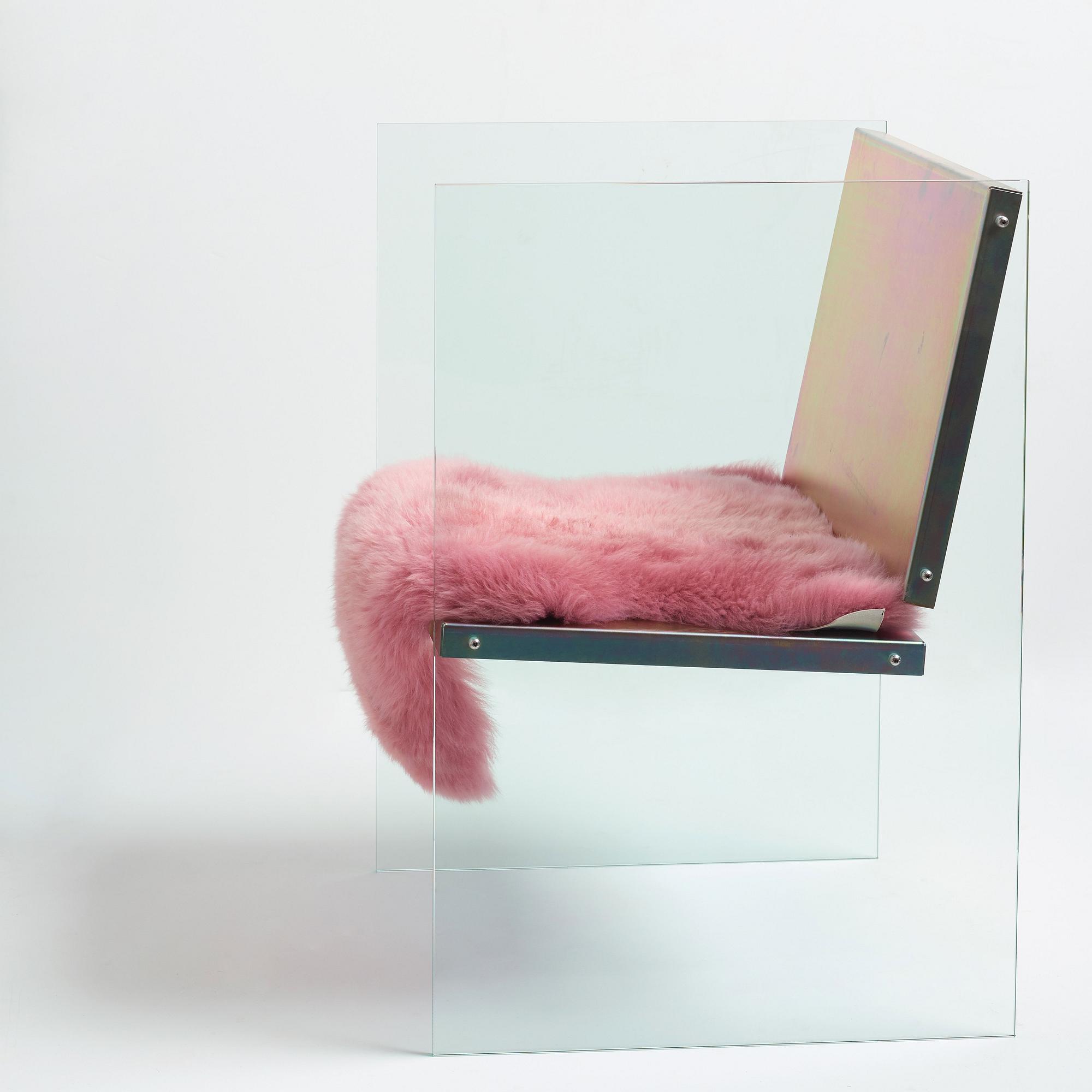 Fredrik Paulsen, a "Glass and steel chair", edition EA I/I, Studio Fredrik Paulsen 2017.