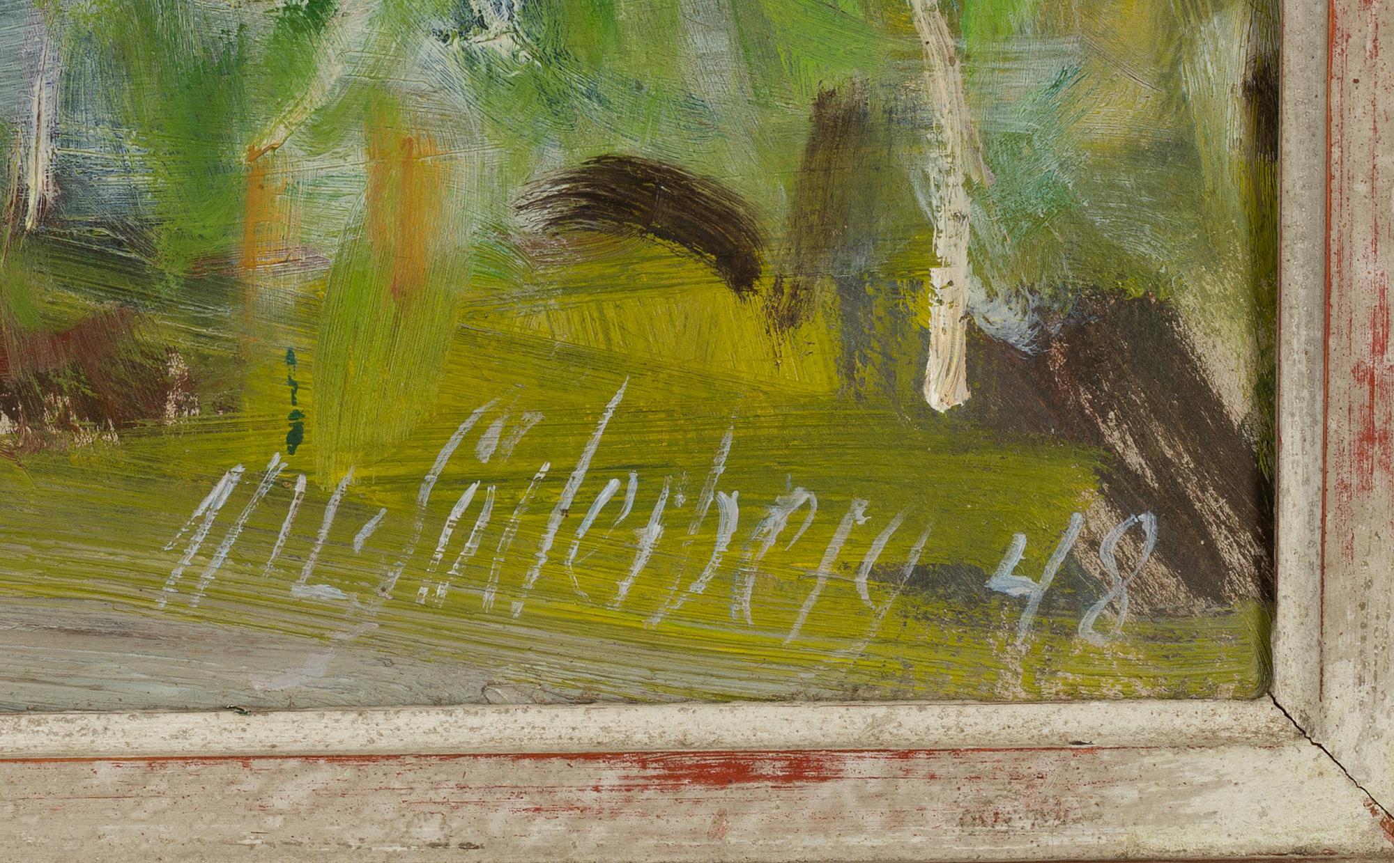 Nils Söderberg, oil on panel, signed and dated -49.