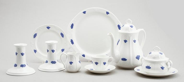 KAFFESERVIS, 30 delar, porslin, Blå Blom, Gustavsberg.