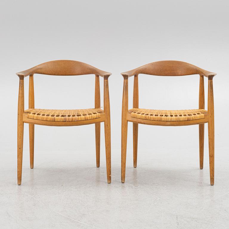 Hans J. Wegner, a pair of "JH 501" armchairs, Johannes Hansen, Denmark, 1950's/60's.
