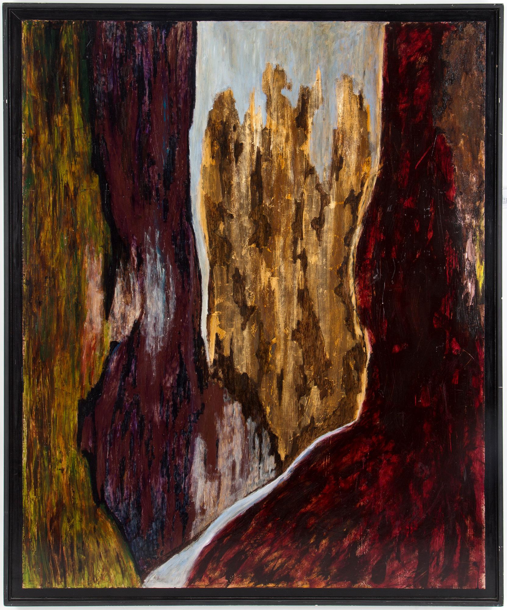 ROLF HANSON, olja på pannå, signerad och daterad a tergo Rolf Hanson -85.