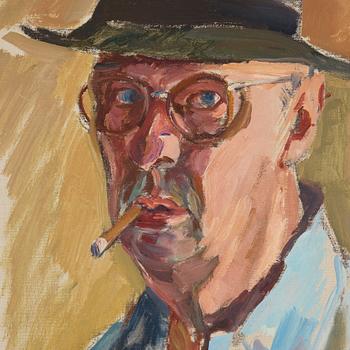 AXEL NILSSON, olja på duk. Signerad och daterad Skepparp - 57.