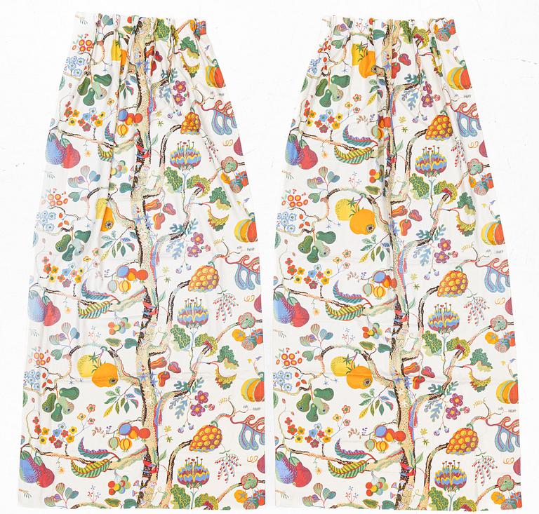 Josef Frank, a pair of 'Vegetable Tree' curtains, Svenskt Tenn.