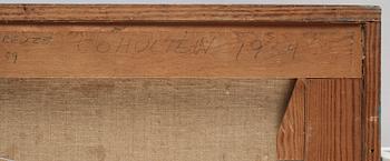 CO HULTÉN, oil on canvas, signed and signed and dated 1954 on strecther.