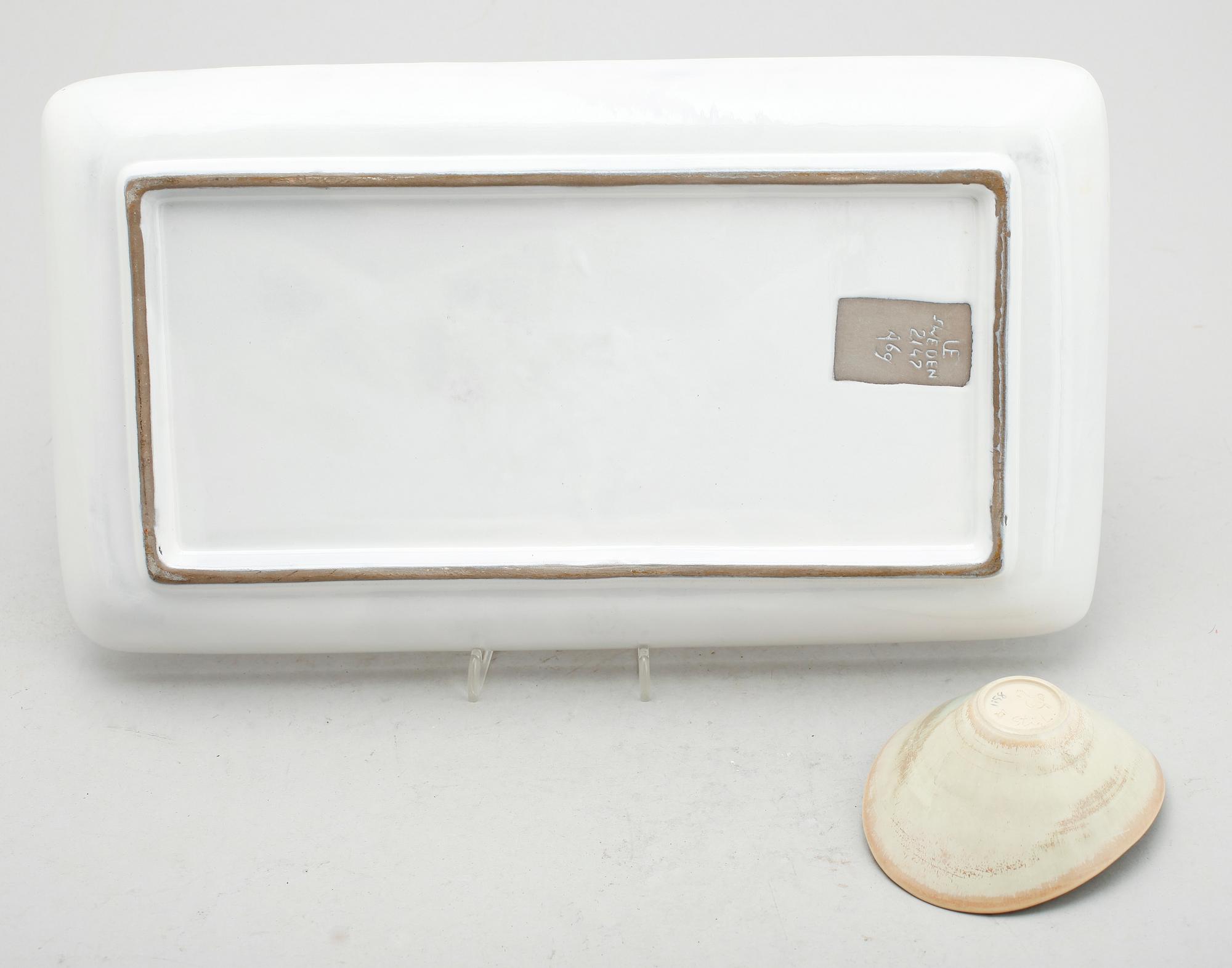 SKÅLFAT, 2 st, Stig Lindberg samt Ingrid Atterberg.