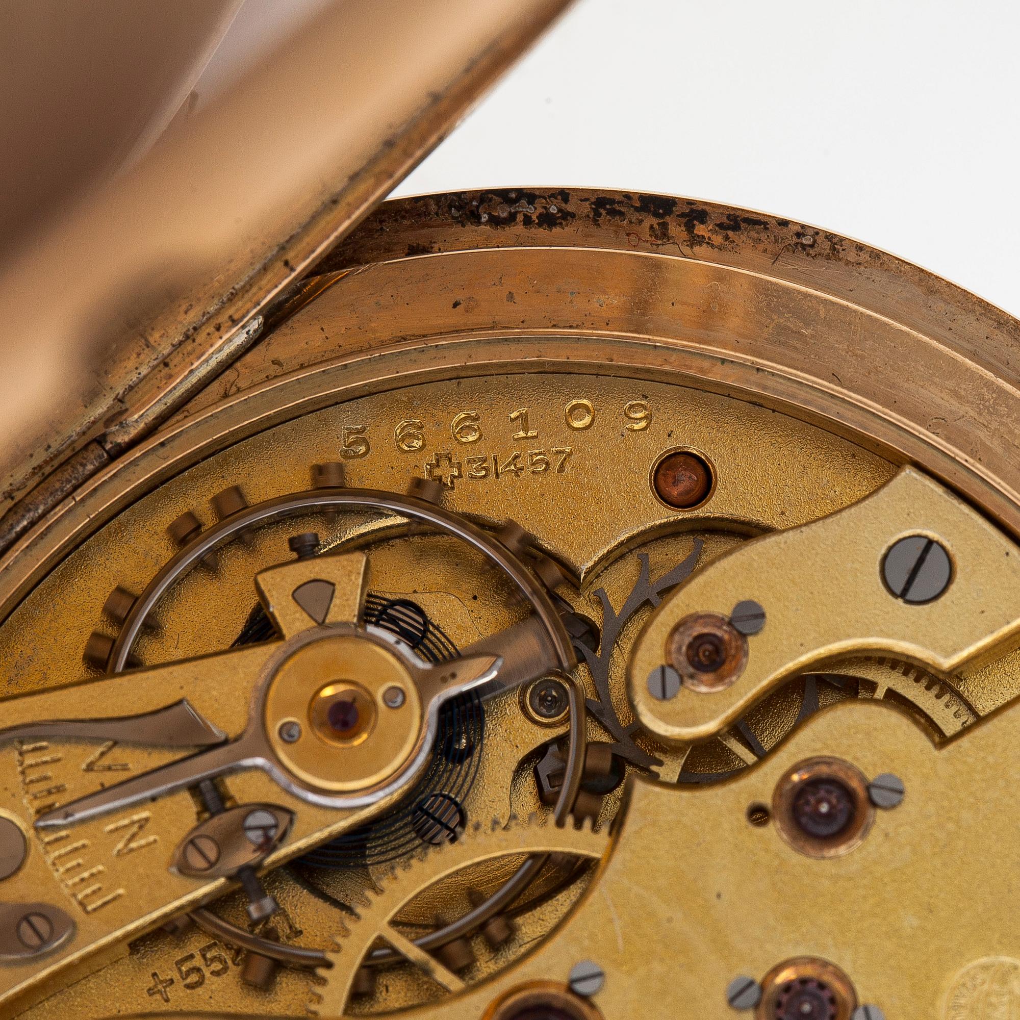 IWC, pocket watch, hunter-case, 52.5 mm.