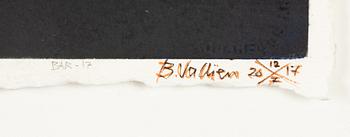 Bertil Vallien, watercolou, signed and dated 12/1 2017.