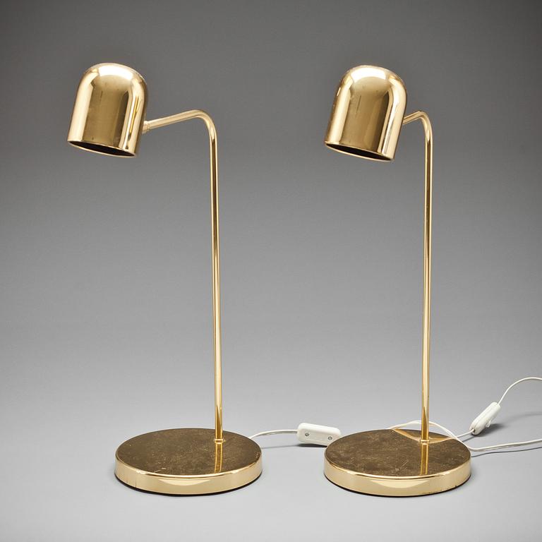 BORDSLAMPOR, ett par, Bergboms/Scanlight. 1900-talets slut.