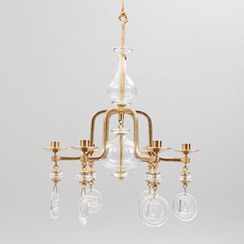 Erik Höglund, chandelier, Boda Smide, second half of the 20th century.