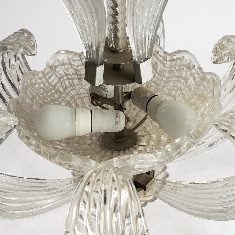 Fritz Kurz, Ceiling lamp, model KD 897/1, Orrefors, 1940s.