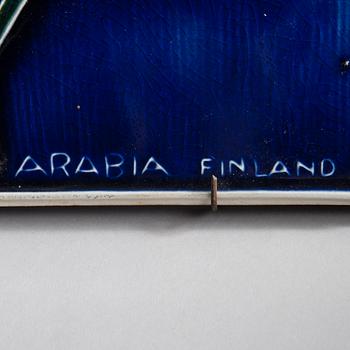 VÄGGPLAKETTER, 2 st, keramik, Gunvor Olin-Grönqvist, signerade GOG, Arabia.