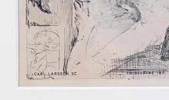 CARL LARSSON, efter, etsning utgiven av Föreningen för grafisk konst. Ej signerad.
