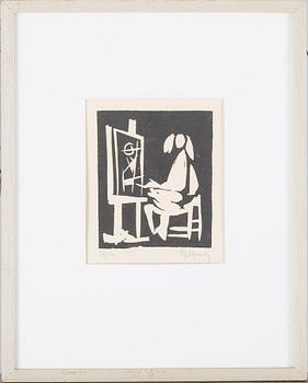 MARCEL MOULY, 2 linolium cuts, 1 etching, numbered and signed.