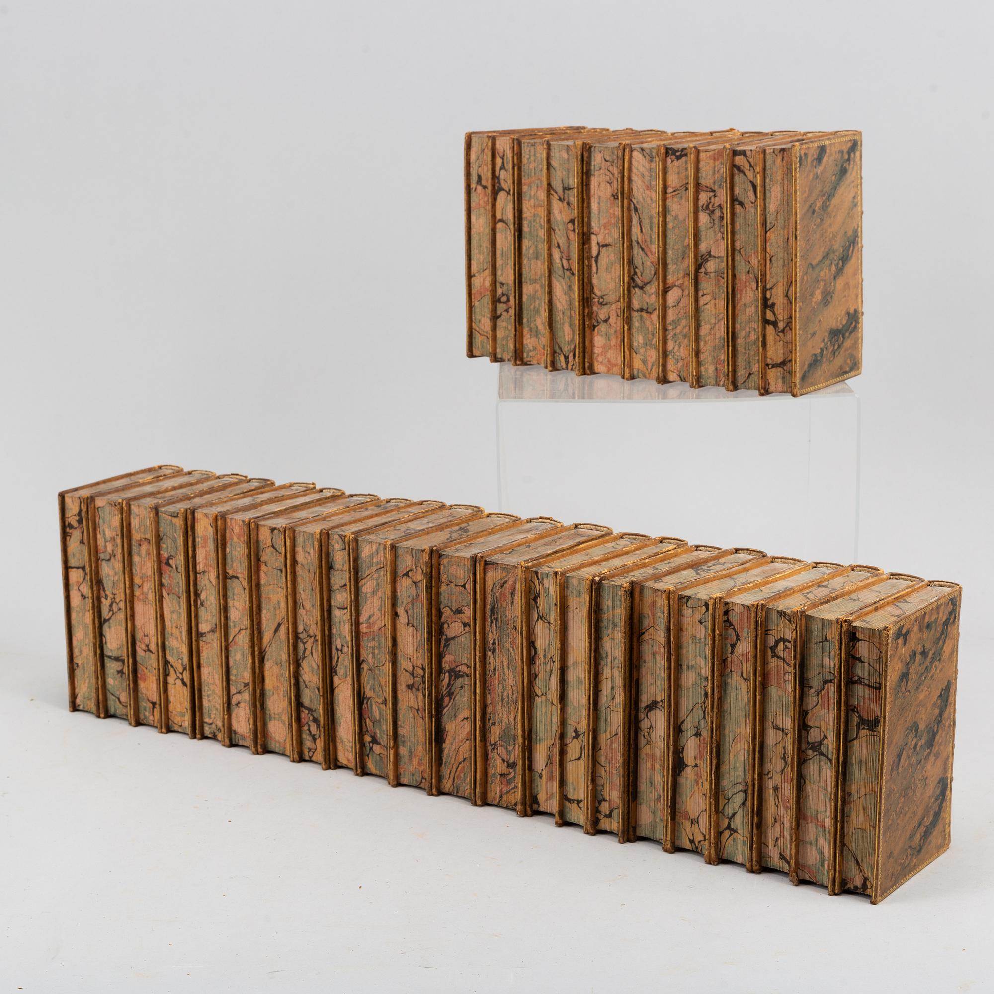With 101 engraved plates from travels, including those of Cook, 1780-1801.