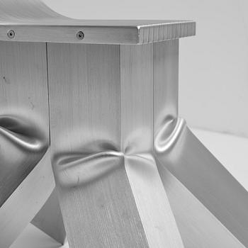 David Taylor, a unique stool, "Aluminium Stool (Banjo)", Studio Mellösaverken, Sweden, 2025.