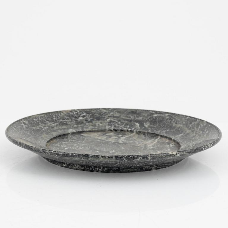 A marble plate, 19/20th century.