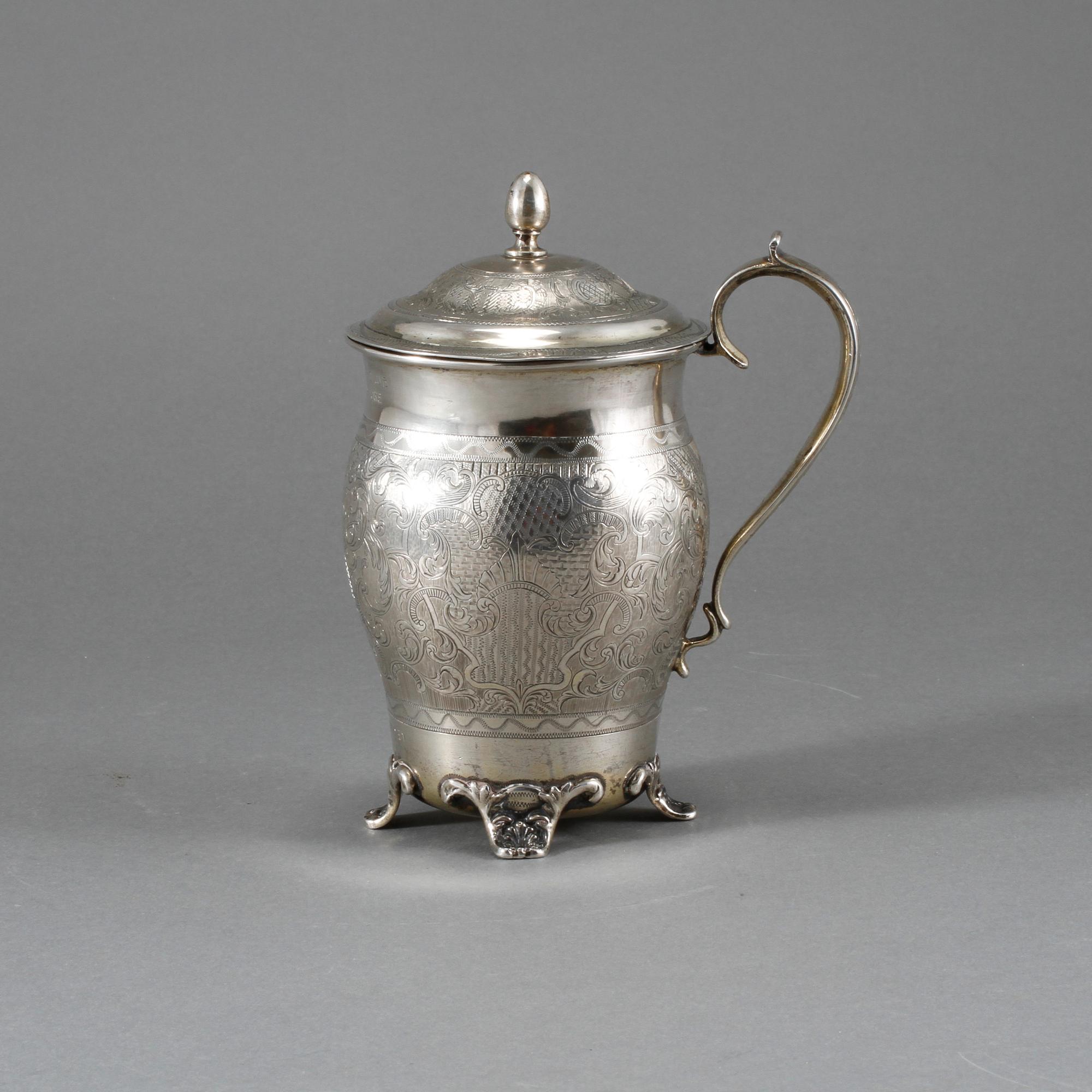 BÄGARE, silver, Moskva, 1849, vikt 322 g.