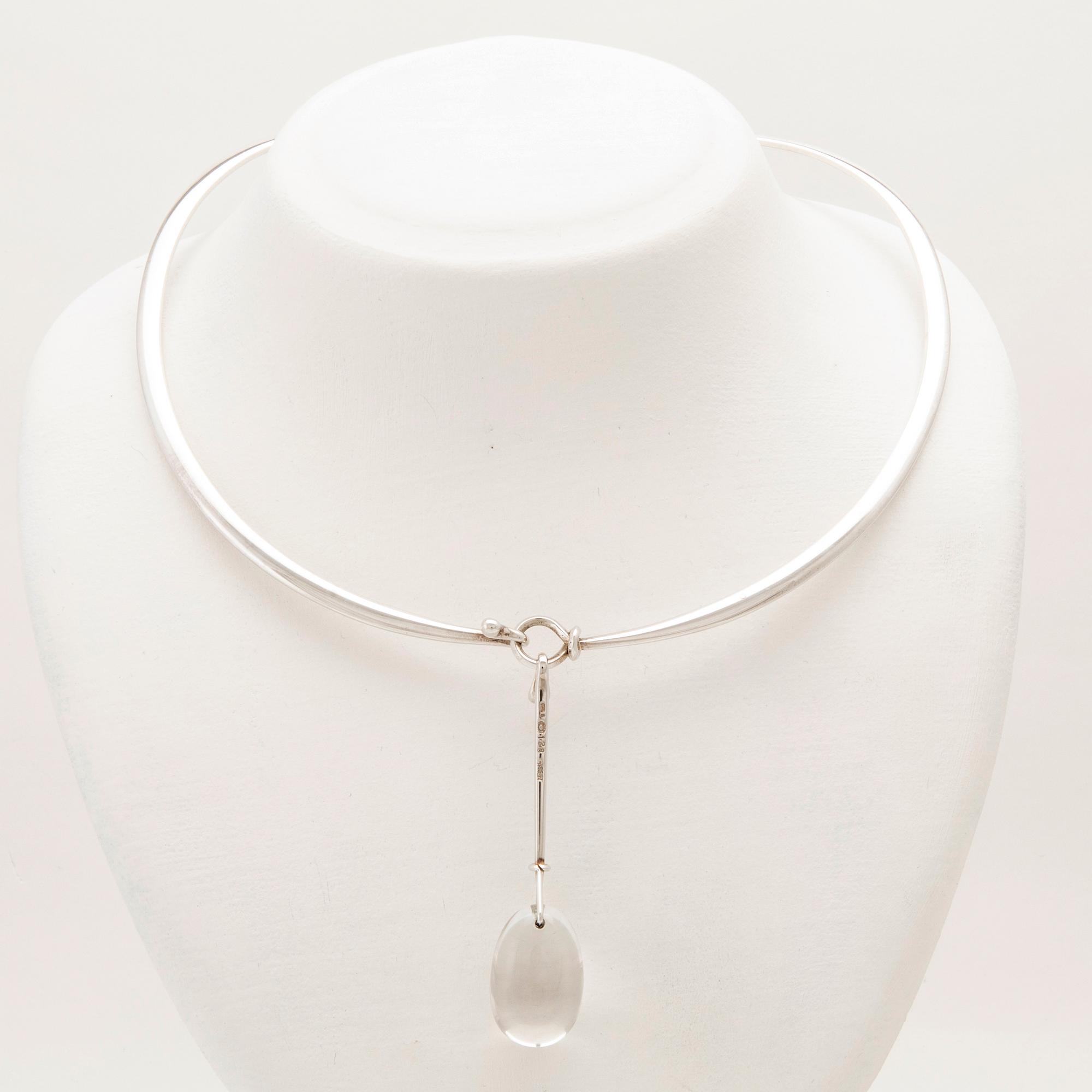 Vivianna Torun Bülow-Hübe, silver necklace with rock crystals designed for Georg Jensen.