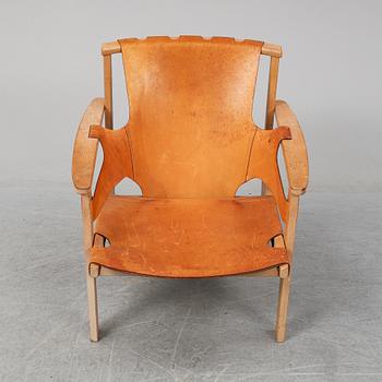CARL-AXEL ACKING, an oak and leather 'Trienna' easy chair from Källemo.
