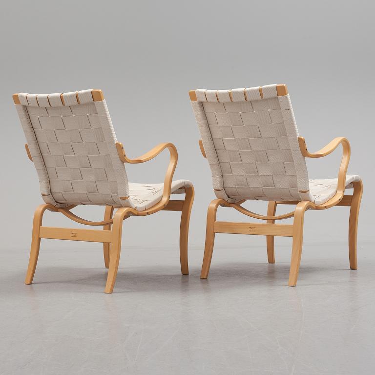 a pair of "Mina" armchairs by Bruno Mathsson.