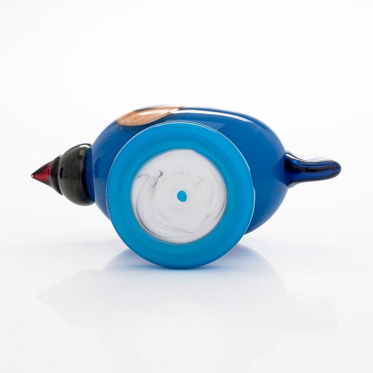 Oiva Toikka, A glas bird 'Turkey fowl' and glass egg 'Turkey Fowl Egg', second quality, signed O. T. II Nuutajärvi.