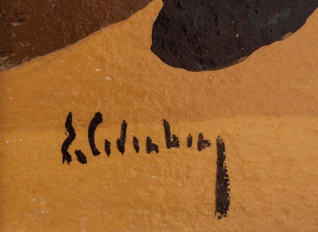 ERIC CEDERBERG, tempera på pannå, signerad.