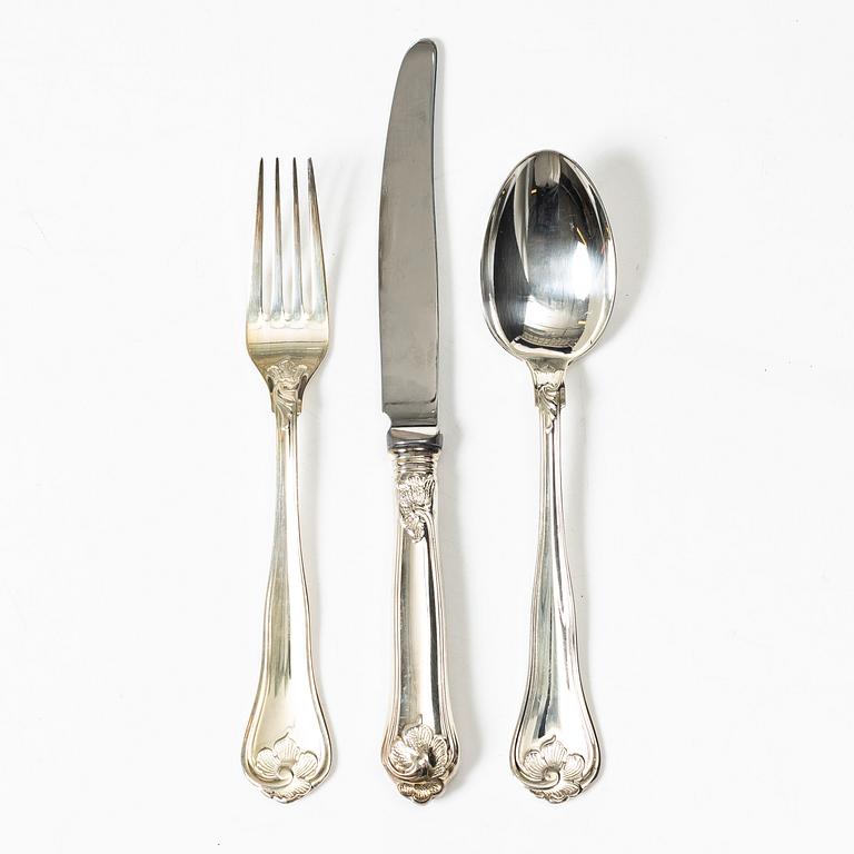 A 36-piece silver flat ware set, 'Saachsisk', Mema, Sweden, 1994-95.